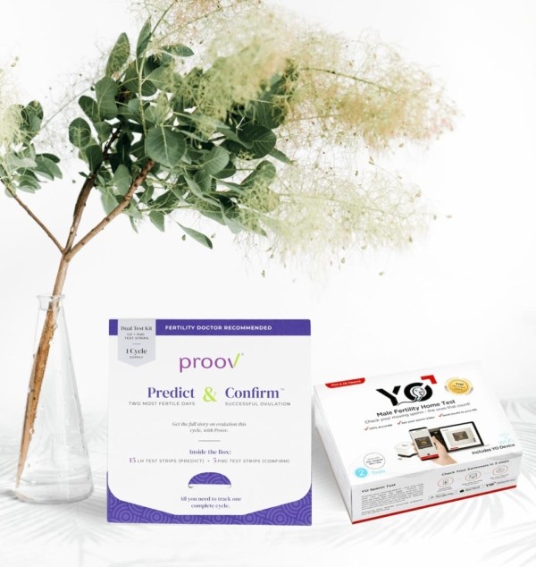 YO and Proov Male and Female Fertility Test Kits